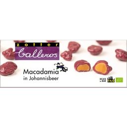 Biologische Balleros Macadamia in Rode Bes - 100 g