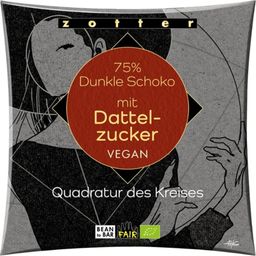 Bio čokolada Quadratur des Kreises - 75% temna čokolada z datljevim sladkorjem - 70 g