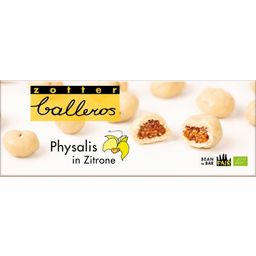 Zotter Schokolade Organic Balleros - Physalis in Lemon