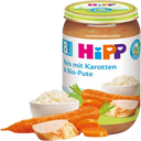Organic Baby Food Jar - Rice with Carrots and Turkey - 220 g