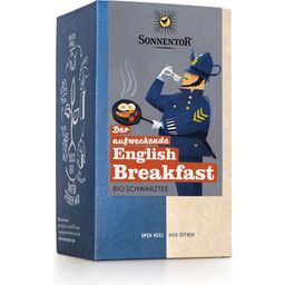 Biologische Opwekkende English Breakfast Thee - 18 theezakjes met dubbelgevouwen theekamers