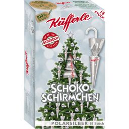 Küfferle Polar Silver Chocolate Umbrellas - 18 Pieces