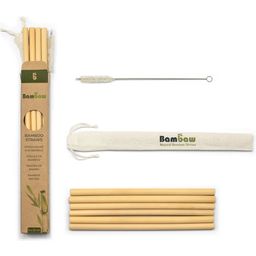 Bambaw Bambusowe słomki do picia w kartoniku - 6 x 22 cm