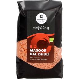 Masoor Dal Dhuli - Bio Rode Linzen, Gehalveerd & Gepeld - 500 g