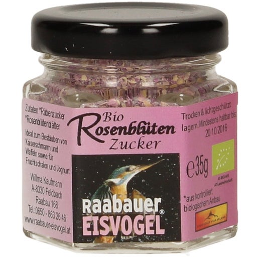 Raabauer Eisvogel Zucchero Bio ai Petali di Rosa - 35 g