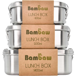 Bambaw Lunchbox con Coperchio in Metallo - 1.200 ml