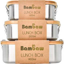Bambaw Lunch Box avec Couvercle en Bambou - 800 ml