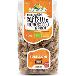 Organic Whole Grain Cappelli & Monococco Durum Wheat Semolina Pasta - Fusilloni - 400 g