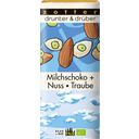Organic Cheery & Nuts - Milk Chocolate + Nut and Grape - 70 g