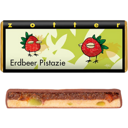 Zotter Schokolade Bio jahody a pistácie - 70 g