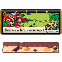 Zotter Schokoladen Biologisch Beeren + Knuspernougat Vegan - 70 g