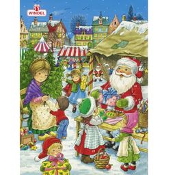 Windel Adventskalender mit Schokolade - Weihnachtsmarkt