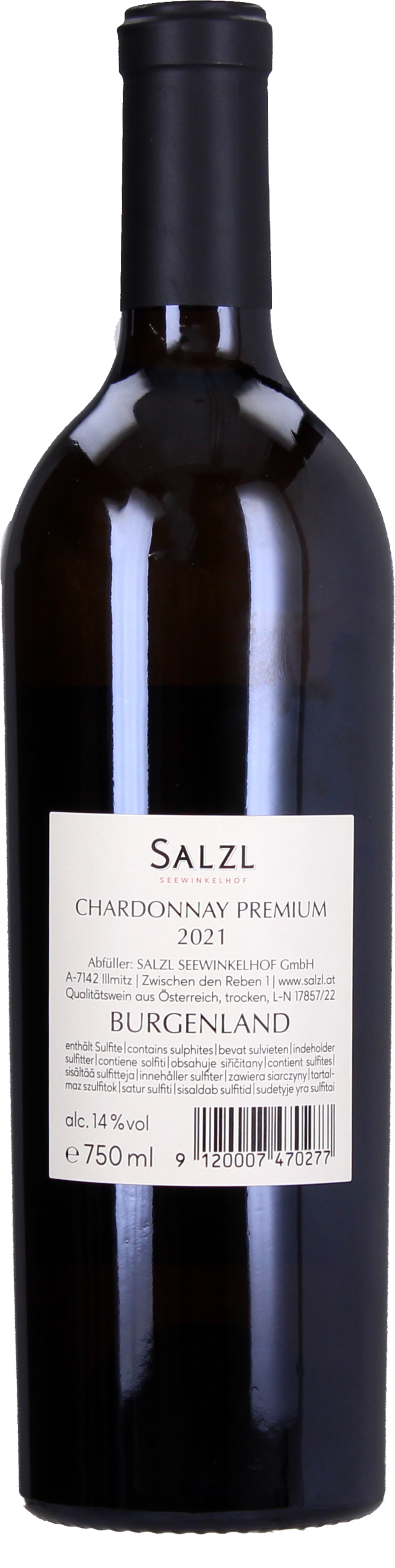 Salzl Seewinkelhof Chardonnay Premium 2022 - 0,75 L