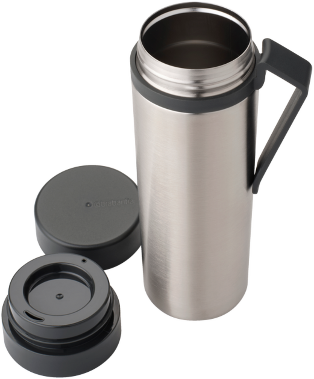 Brabantia Make & Take - Botella Termo, 0,5 L - Dark Grey
