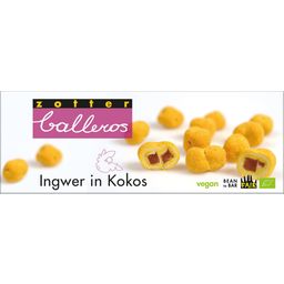 Zotter Chocolate Organic Ginger in Coconut Balleros - 100 g