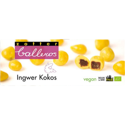 Zotter Schokoladen Bio Balleros Ingwer in Kokos - 100 g