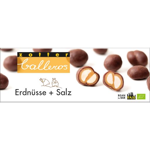 Zotter Schokolade Organic Balleros - Peanuts + Salt - 100 g