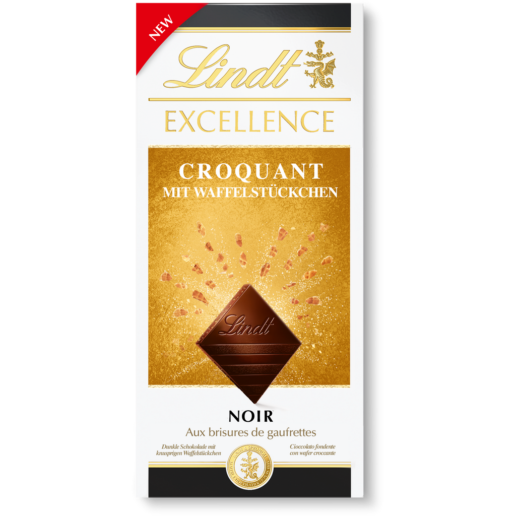 Lindt Excellence Croquant With Wafer Pieces G Piccantino Online Shop Uk