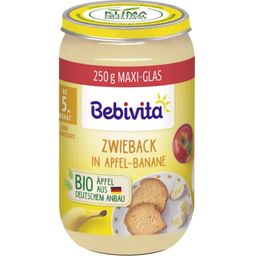 Bebivita Bio bébiétel - Kétszersült-alma-banán - 250 g