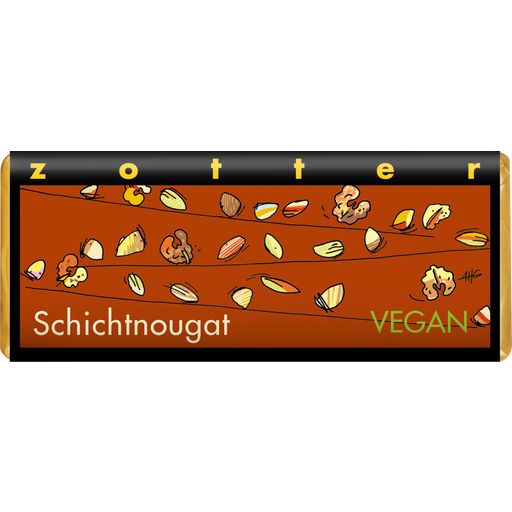 Zotter Schokolade Organic Nougat Layer - 70 g