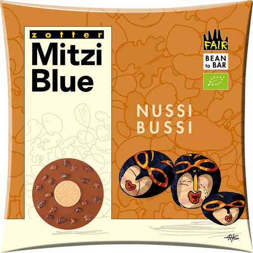 Zotter Schokoladen Biologische Mitzi Blue - Nussi Kisses - 70 g