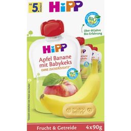 Organic Squeeze Pouch - Apple Banana with Baby Biscuits