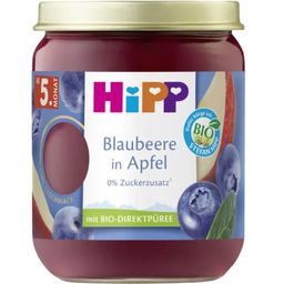 Organic Baby Food Jar - Blueberry in Apple - 160 g