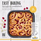 Easy Baking - Rugós, nyitható sütőforma, négyszögletű
