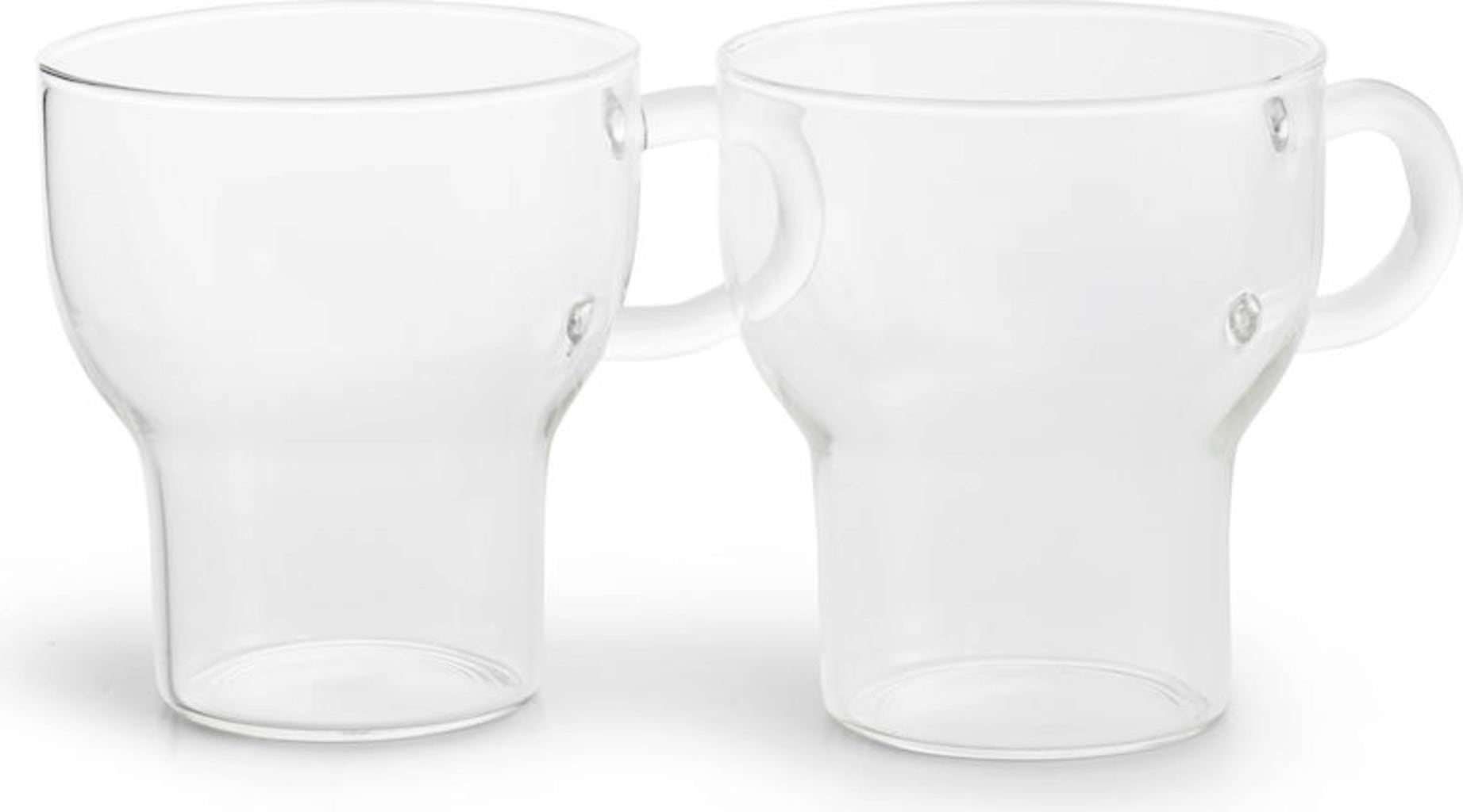 sagaform Glass Cups - Clear - Set of 2 - Large