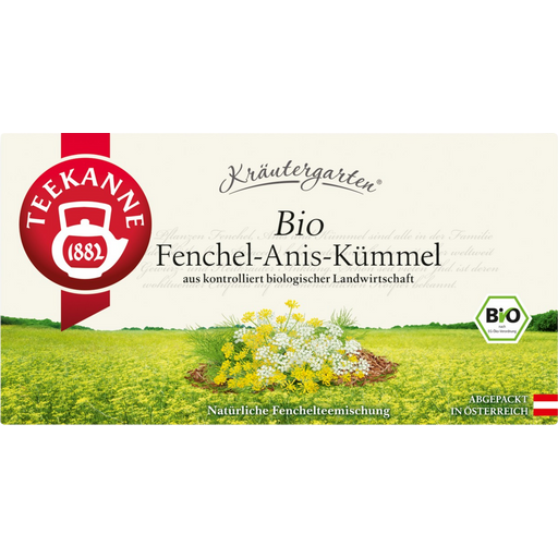 Organic Kräutergarten Herbal Tea - Fennel-Anise-Caraway - 20 dvoukomorových sáčků
