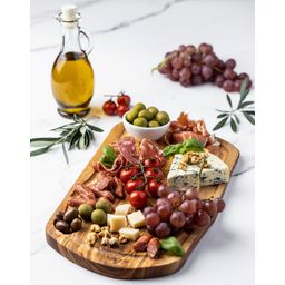 CÔTE d'AZUR - Deska do krojenia z rowkiem na sok wykonana z drewna oliwnego