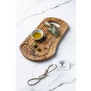 CARTHAGE - Deska na przekąski z rowkiem na sok z drewna oliwnego