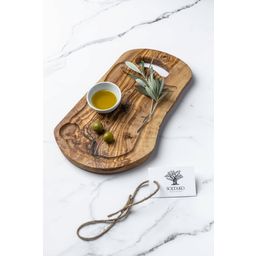 CARTHAGE - Deska na przekąski z rowkiem na sok z drewna oliwnego