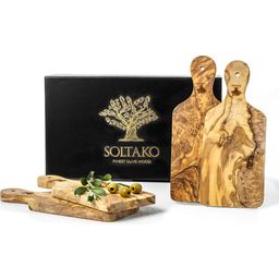 LE MATINAL Olive Wood Breakfast Board, Set of 4