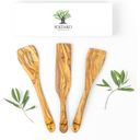 THE OMLETTE LOVER Olive Wood Spatula Set of 3