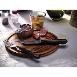 Tramontina Round Steak Plate, Teak - 1 Pc.