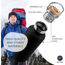 Bambaw Thermosflasche aus Edelstahl 1000 ml - Jet Black