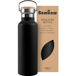 Bambaw Thermosflasche aus Edelstahl 1000 ml - Jet Black