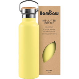 Bambaw Thermosflasche aus Edelstahl 1000 ml - Yellow Beam
