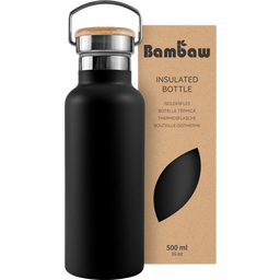 Bambaw Bouteille Isotherme en Inox 500 ml - Jet Black