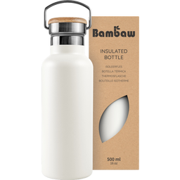 Bambaw Bouteille Isotherme en Inox 500 ml - Polar White