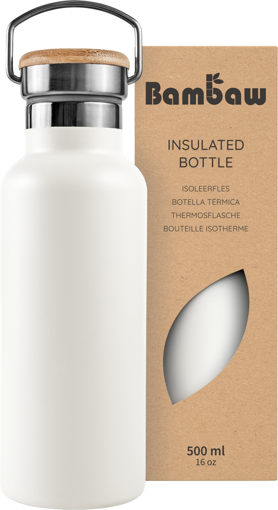 Bambaw Termoska z nerezové oceli (500 ml) - Polar White