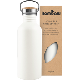 Bambaw Stainless Steel Bottle, 1000 ml  - Polar White