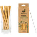Bambusová brčka do koktejlů pro opakované použití, 14 cm - 12 ks