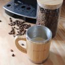 pandoo Hrnek na kávu z bambusu a nerezové oceli - 1 ks