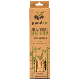 pandoo Reusable Bamboo Straws, 20 cm 
