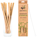 pandoo Reusable Bamboo Straws, 20 cm  - 12 Pieces