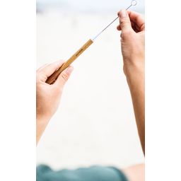 Többször használatos bambusz szívószál 20 cm - 12 darab