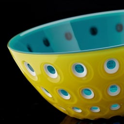 guzzini Bowl Ø20cm LE MURRINE - yellow / white / marine blue