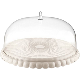 guzzini Tiffany Cake Platter with Dome, small - White